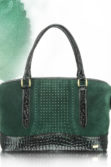 Méregzöld női táska